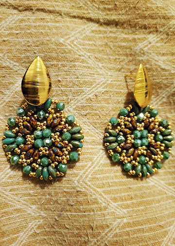 Cikara Emerald Bloom Drop Earrings