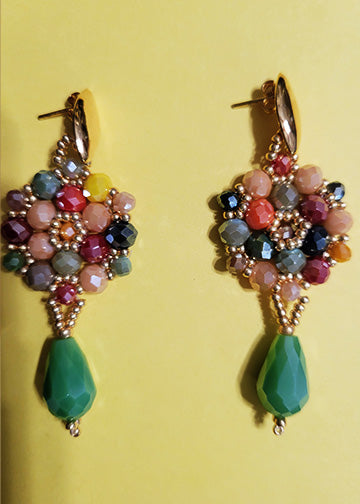 The Chilita  Crystal Teardrop Multi-Color Jewelry Set