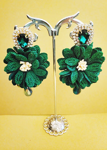 The Agathalia Green Emerald Earring Set