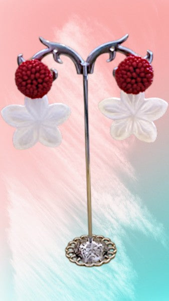 Selena Plum Floral Earrings