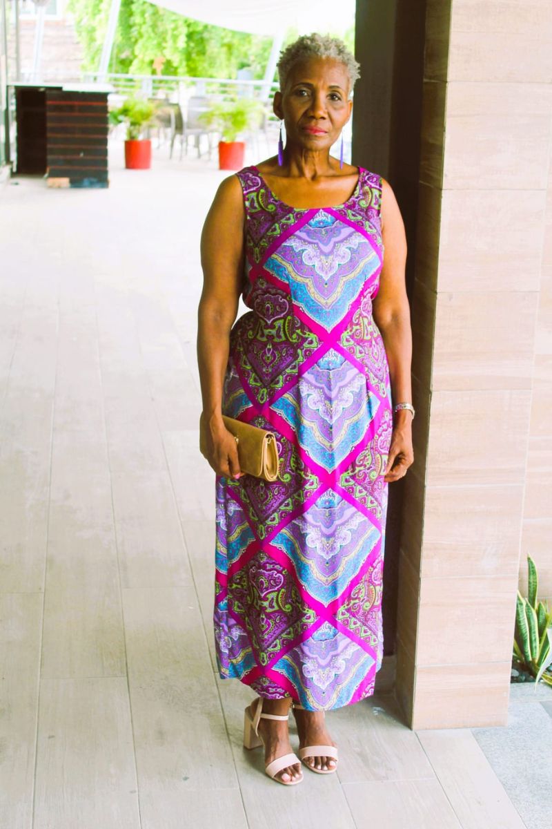 Damala  sleeveless Multicolored Paisley midi  dress With Short Sleeves Lavender Jacket