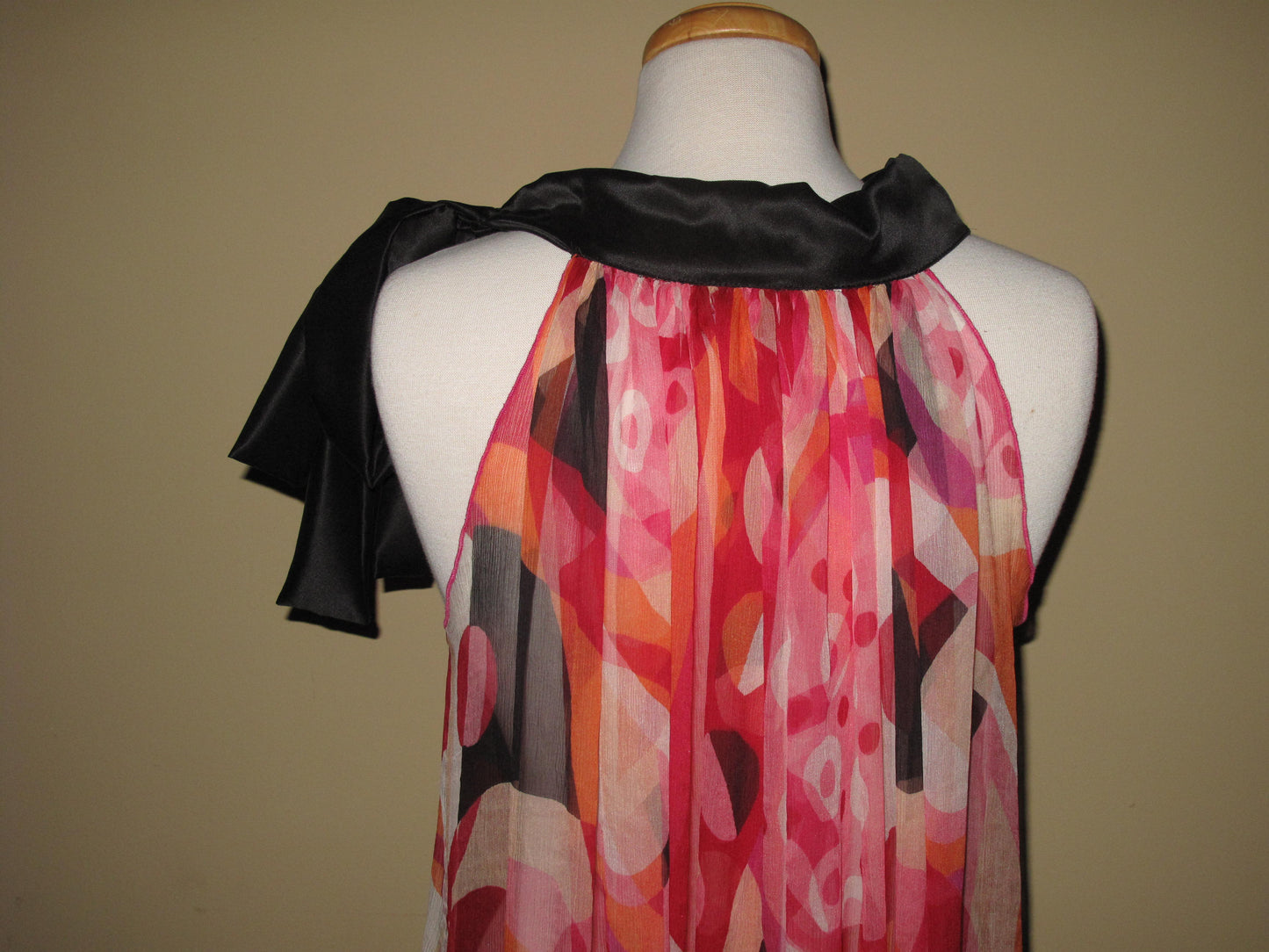 Islana Halter Geometric Chiffon Dress