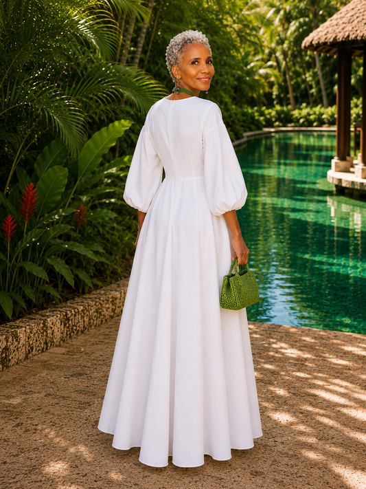 Giovana Long White Dress