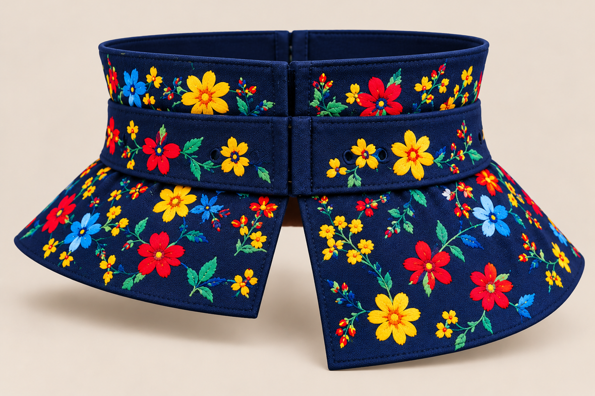 Ayiti | Floral Embroidered Sculptural Belt