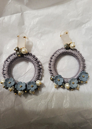 The Alina Hoop Grey Earring set