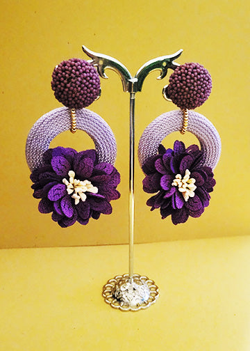 The Perla Purple & Lavender  earrings