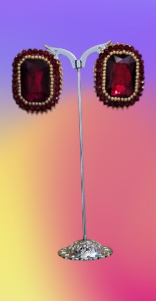 Magda Ruby Royal Studs Earrings