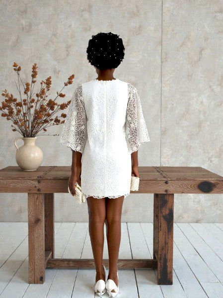 Lumiere short Shift Lace Dress