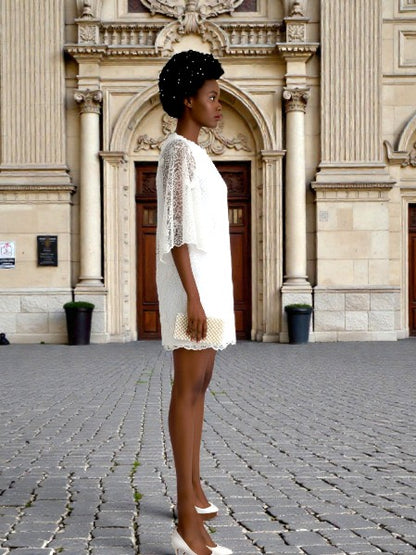 Lumiere short Shift Lace Dress