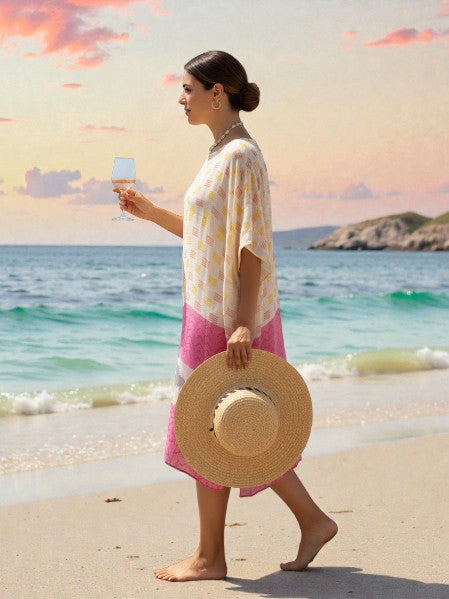 Sasina  Peach Vintage Cotton Tunic