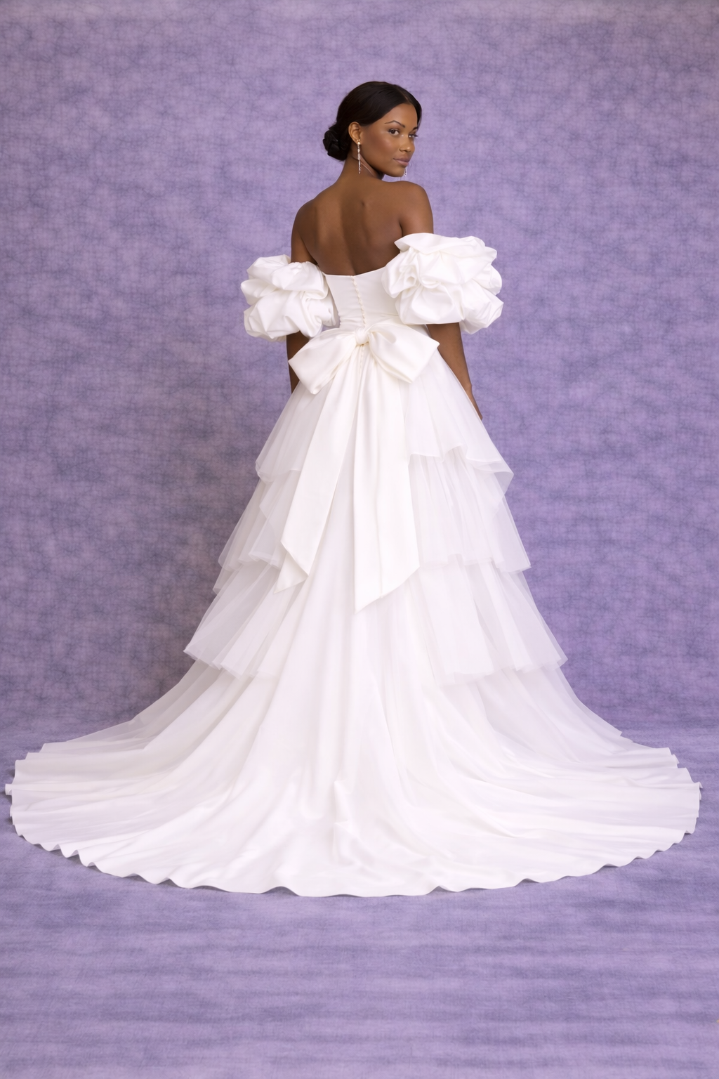 Seraphina  Bridal Gown with puff Sleeves