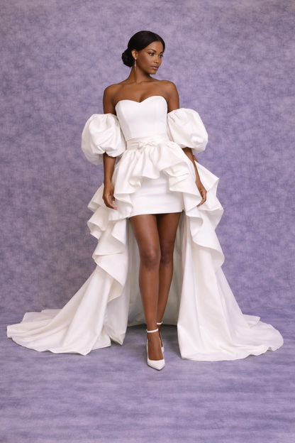 Juliana  short  Bridal Dress & Volume skirt