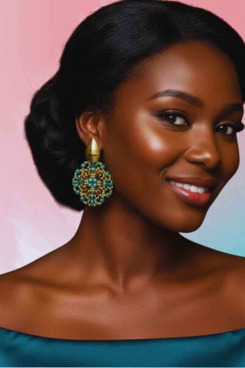 Cikara Emerald Bloom Drop Earrings