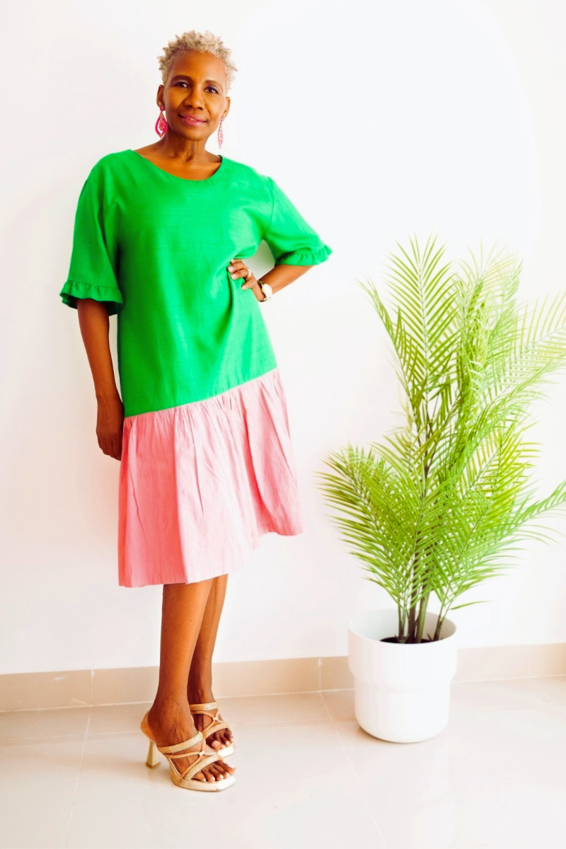 Shania Color Blocking Dress