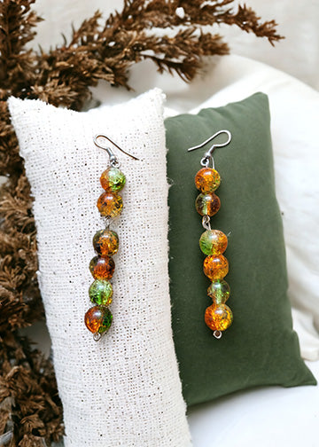 The Souvana Beaded Pendant Earrings