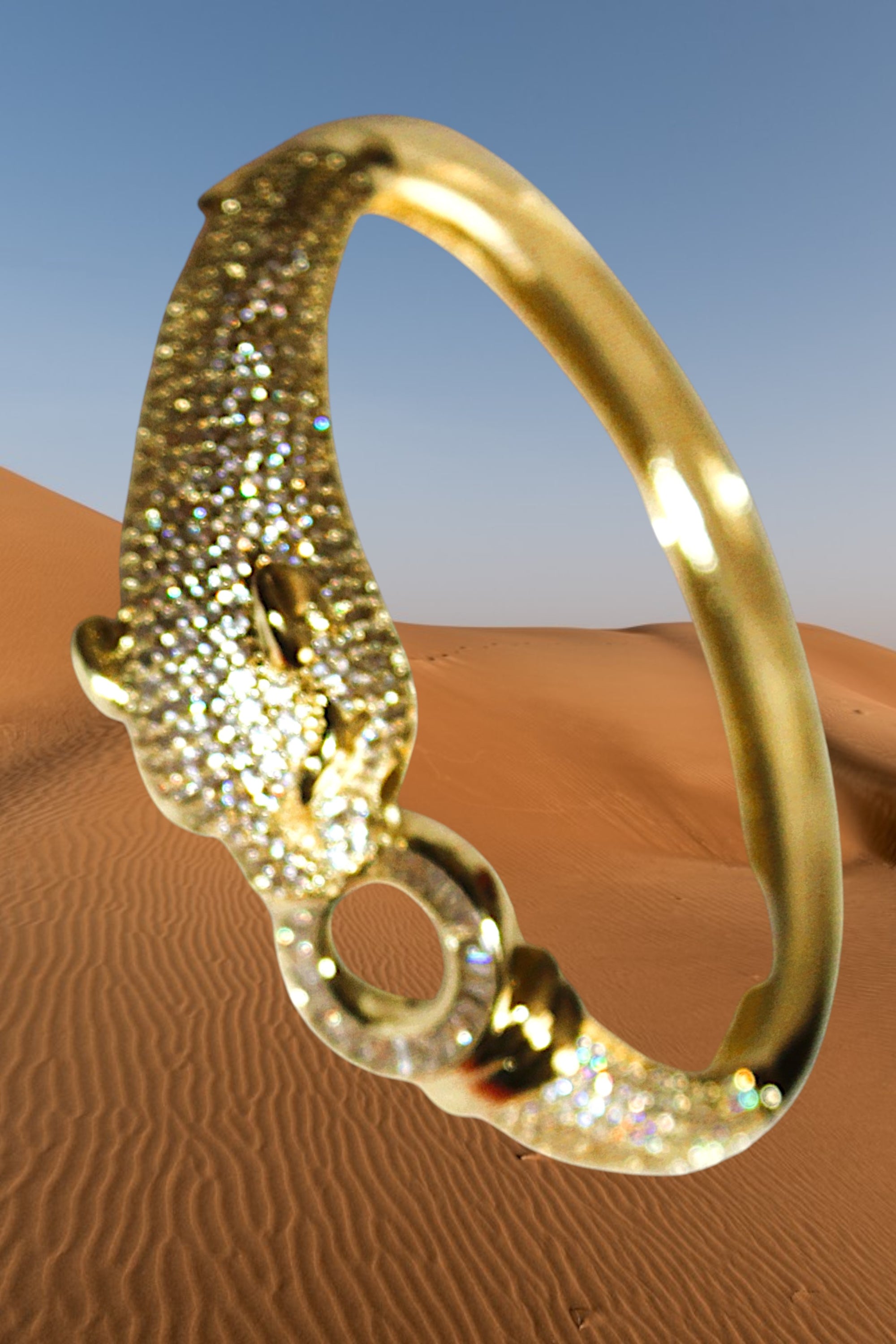 Savana  Cougar Golden beaded Crystal Bracelet