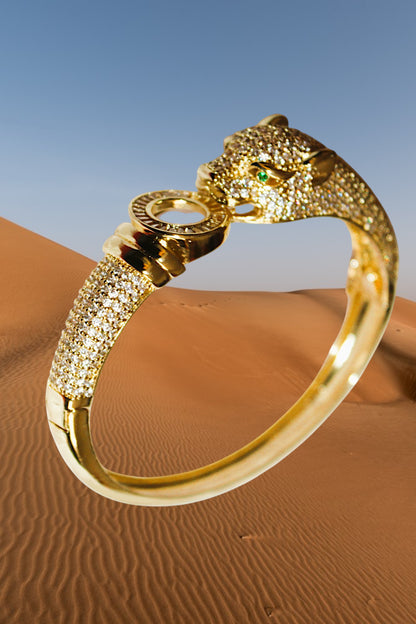 Savana  Cougar Golden beaded Crystal Bracelet