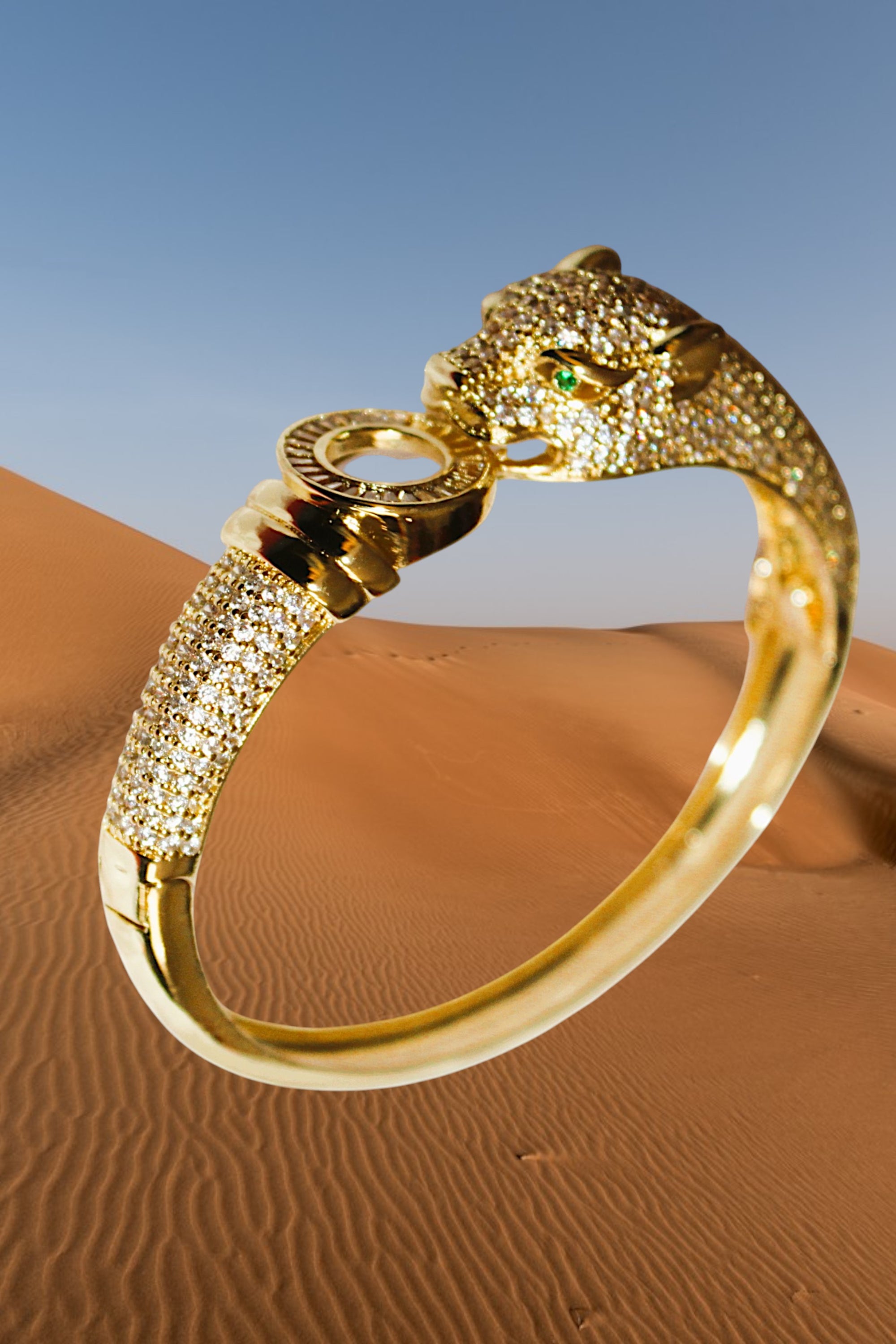 Savana  Cougar Golden beaded Crystal Bracelet