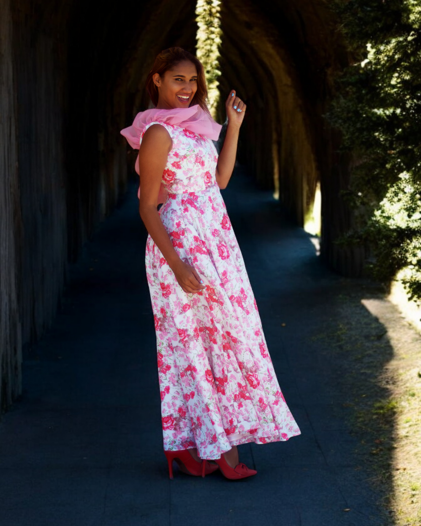 The Cecilia A-Line  Floral Gown