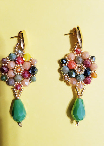 The Chilita  Crystal Teardrop Multi-Color Jewelry Set