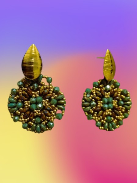 Cikara Emerald Bloom Drop Earrings