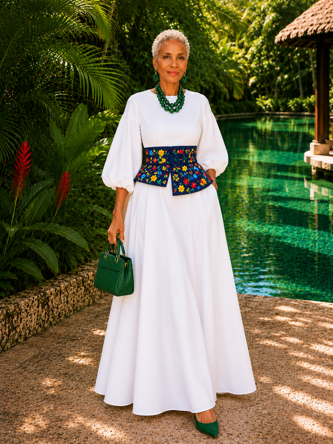 Ayiti | Floral Embroidered Sculptural Belt