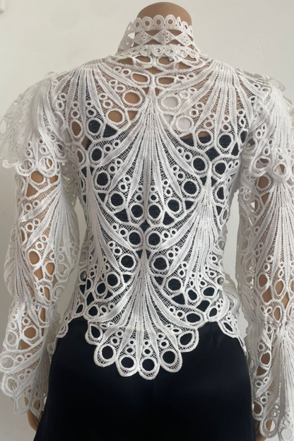 Sauvela Guipure Lace Blouse