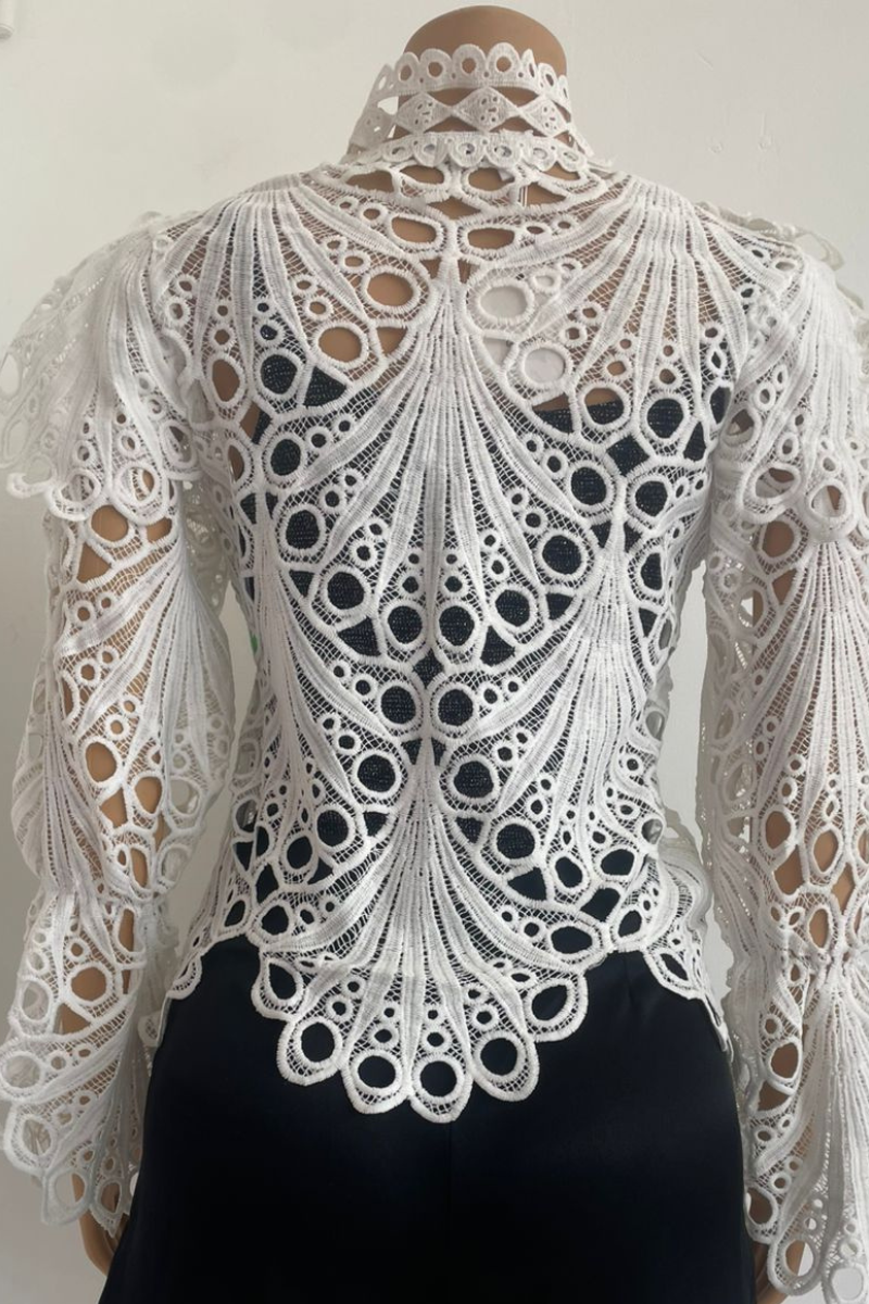 Sauvela Guipure Lace Blouse