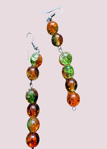 The Souvana Beaded Pendant Earrings