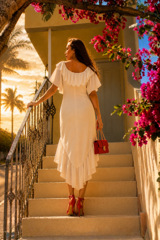 Rosario Ruffle High Low Dress