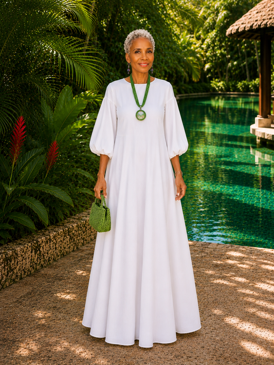 Giovana Long White Dress