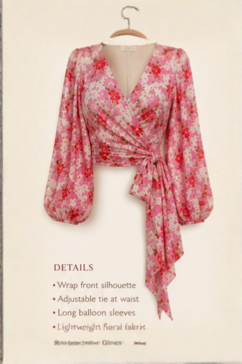 Rosalia  Floral Wrap Blouse