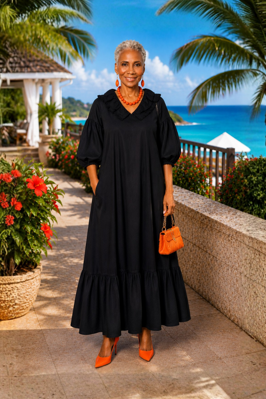 Courage Black Full  Dress