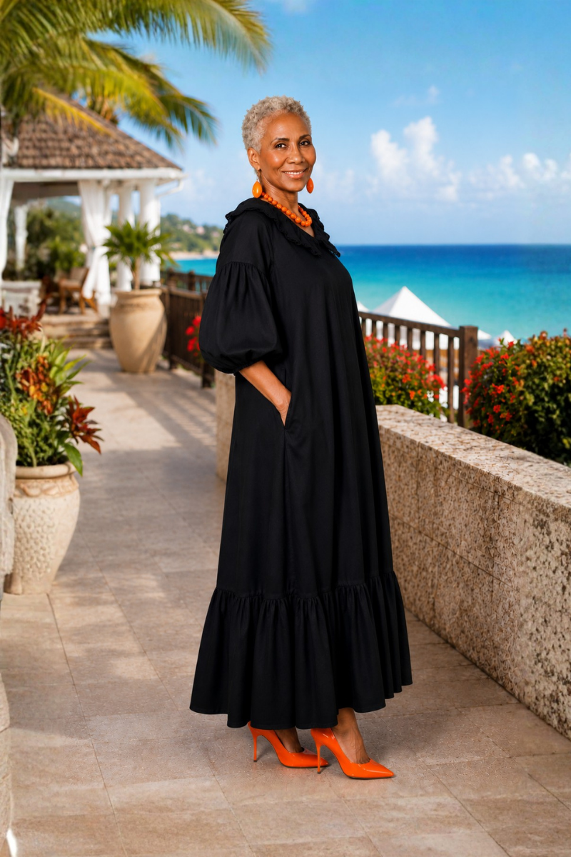 Courage Black Full  Dress