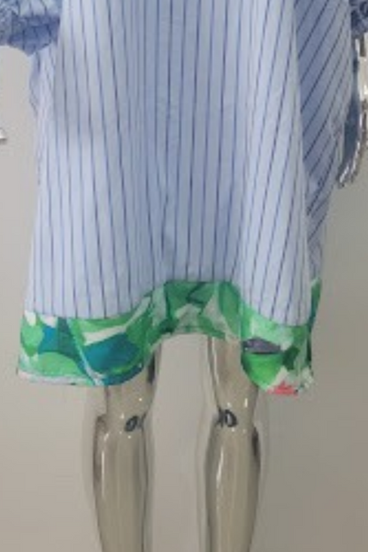Samara | Limited Edition Cotton Dress – Green Floral Border