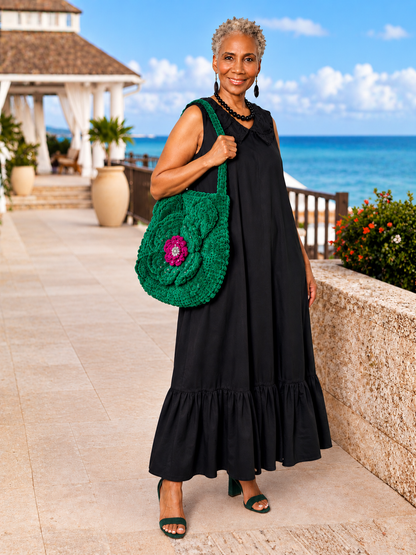 Esmeralda | Crochet Floral Shoulder Bag