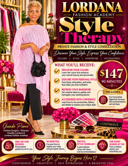 Style Therapy with Guerda Pierre, 90-minute private fashion and style consultation, $147