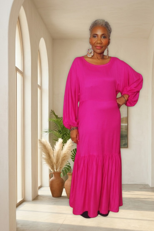 Amanda Dolman Sleeves Midi Dress