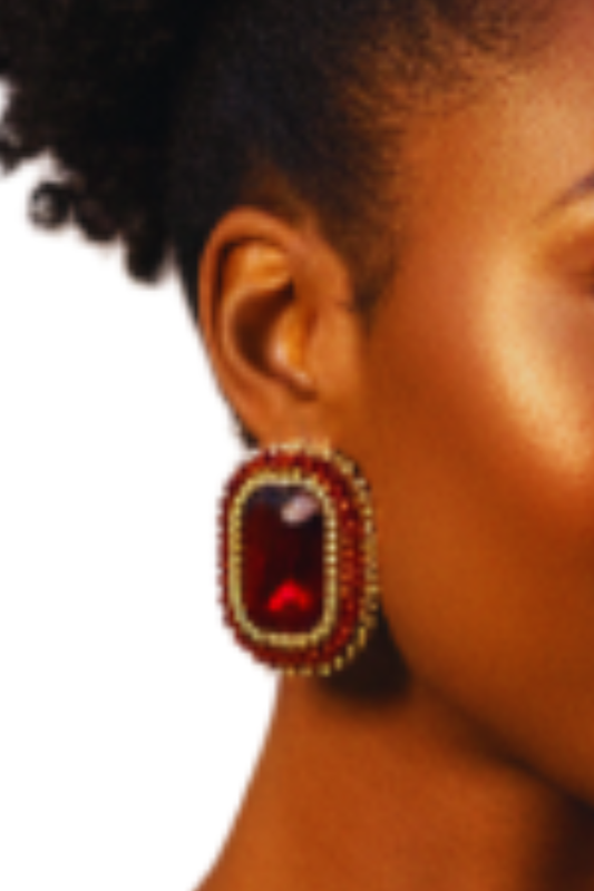 Magda Ruby Royal Studs Earrings