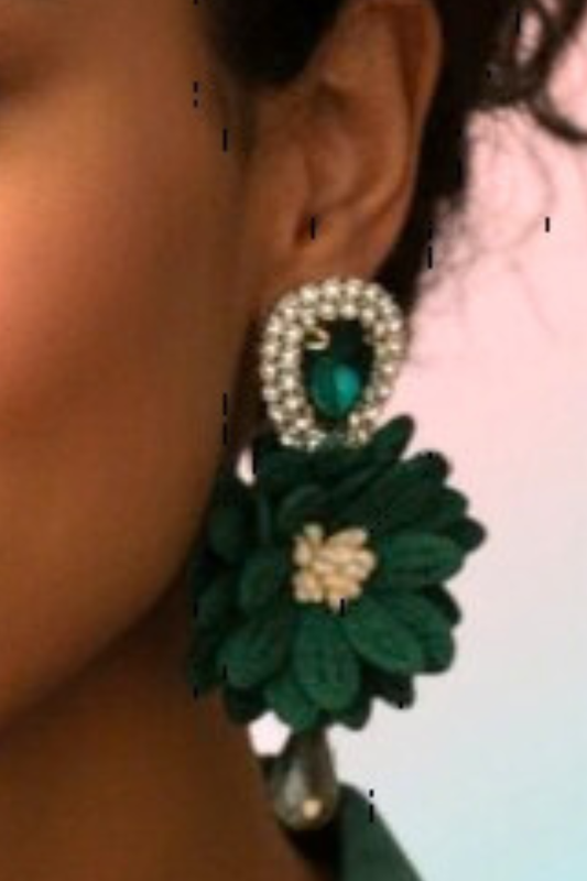 Agathalia Emerald Luxe Florals Earrings