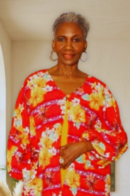 Tabita Floral  Puff Sleeves Duster