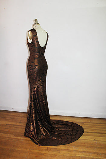FELICIA - RUST 1930'S INSPIRED GOWN