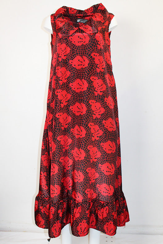 The Magdalena Red And Black Print Dress