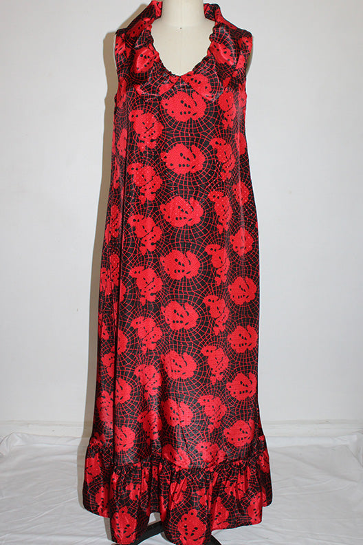 The Magdalena Red And Black Print Dress