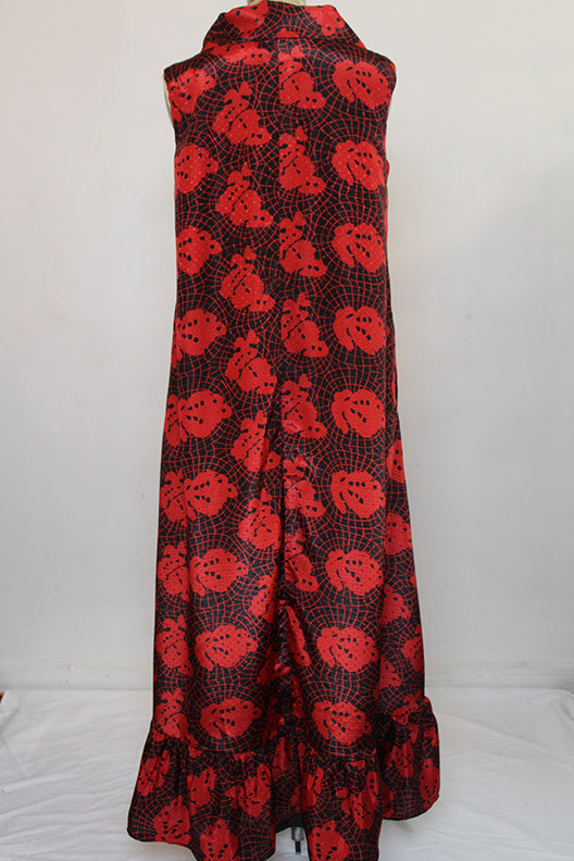 The Magdalena Red And Black Print Dress