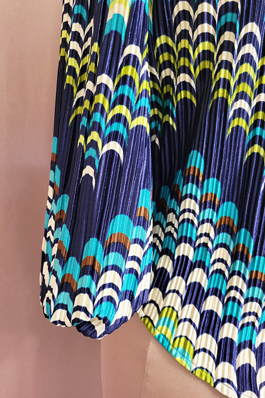 The Dora Multi-Colored  Chevron Print Top