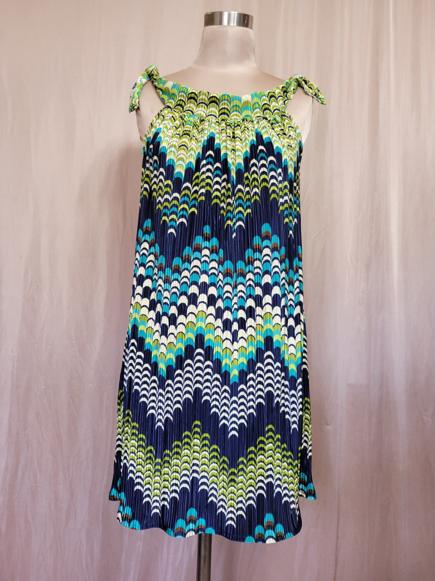 The Calia Chevron Print Tie Shoulder Dress