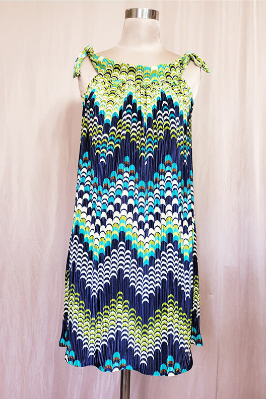 The Calia Chevron Print Tie Shoulder Dress