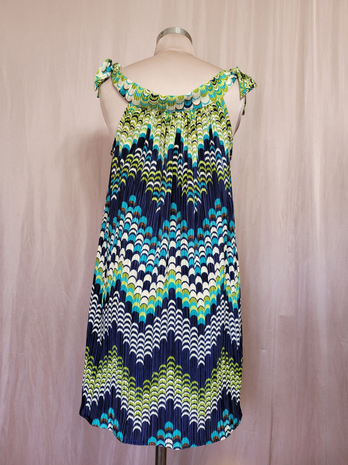 The Calia Chevron Print Tie Shoulder Dress