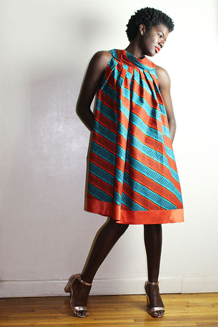 The Ciara Ankara  Off Shoulder Short Dress